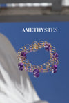 Bubble bracelet moonstone or labradorite