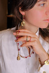 Sparkling Earrings : Enchanted Medals and Festive Stones