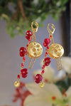 Sparkling Earrings : Enchanted Medals and Festive Stones