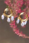 Creole earrings 3 fine stones