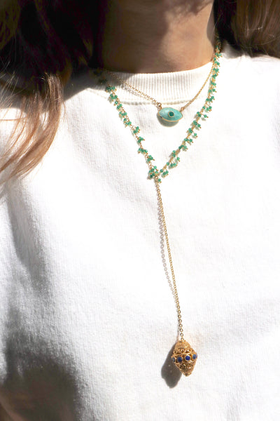 Green Agate Radiance Talisman Necklace