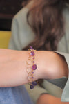 Amethyst bubble bracelet