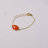 Orange Chalcedony Chain Bracelet
