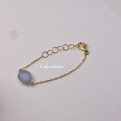 chain bracelet chalcedony