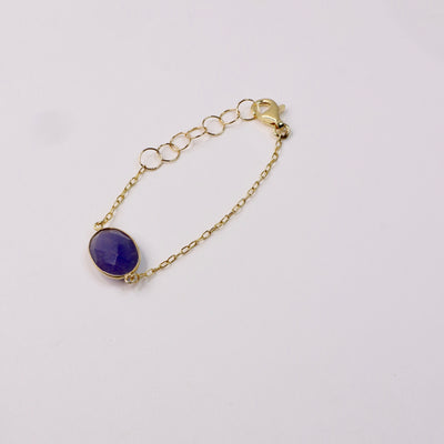 Lapis lazuli chain bracelet