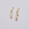 Earrings in silver gilt and natural stones