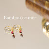 Earrings mini bamboo sea