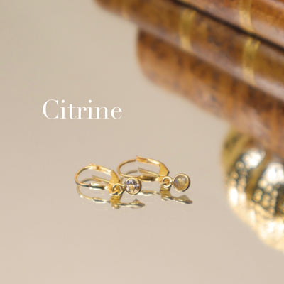 Mini citrine earrings