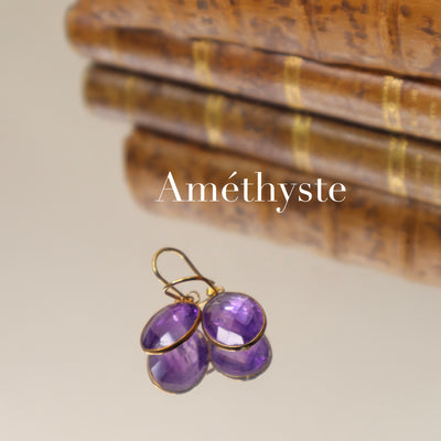 Amethyst stone earrings