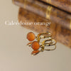 earrings small orange chalcedony stones