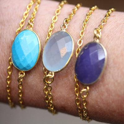 Bracelet semi-precious stones