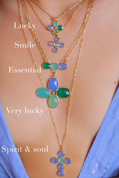 Necklace pendant HAPPY: "Very lucky