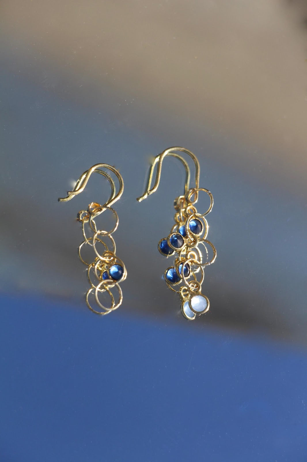 Silver earrings : Bubble, Chalcedony