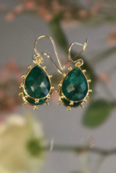 Large multicolor stones earrings